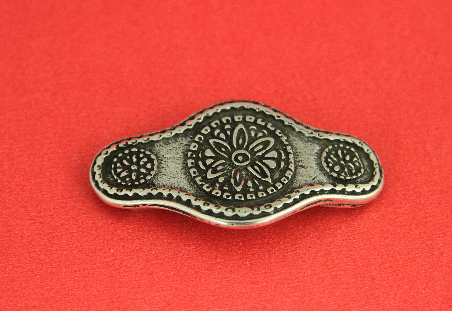 FS0354>>MADE in EUROPE zamak silver slider,  zamak 10mm flat slider, zamak large engraved slider Qty1