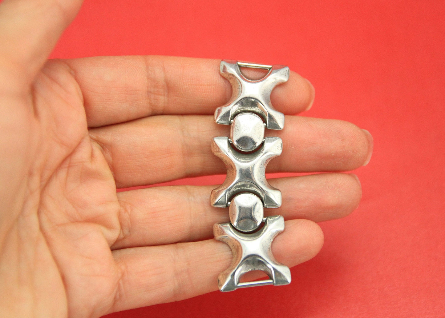 C0012>> MADE in EUROPE 5mm cord zamak chain connector, flat 5mm leather cord zamak connector Qty 1