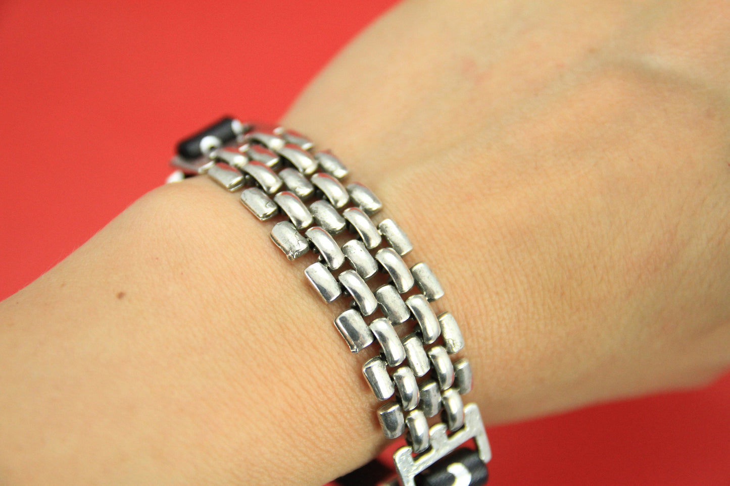 C0014>>MADE in EUROPE zamak chain connector,  flat 10mm leather cord connector Qty 1