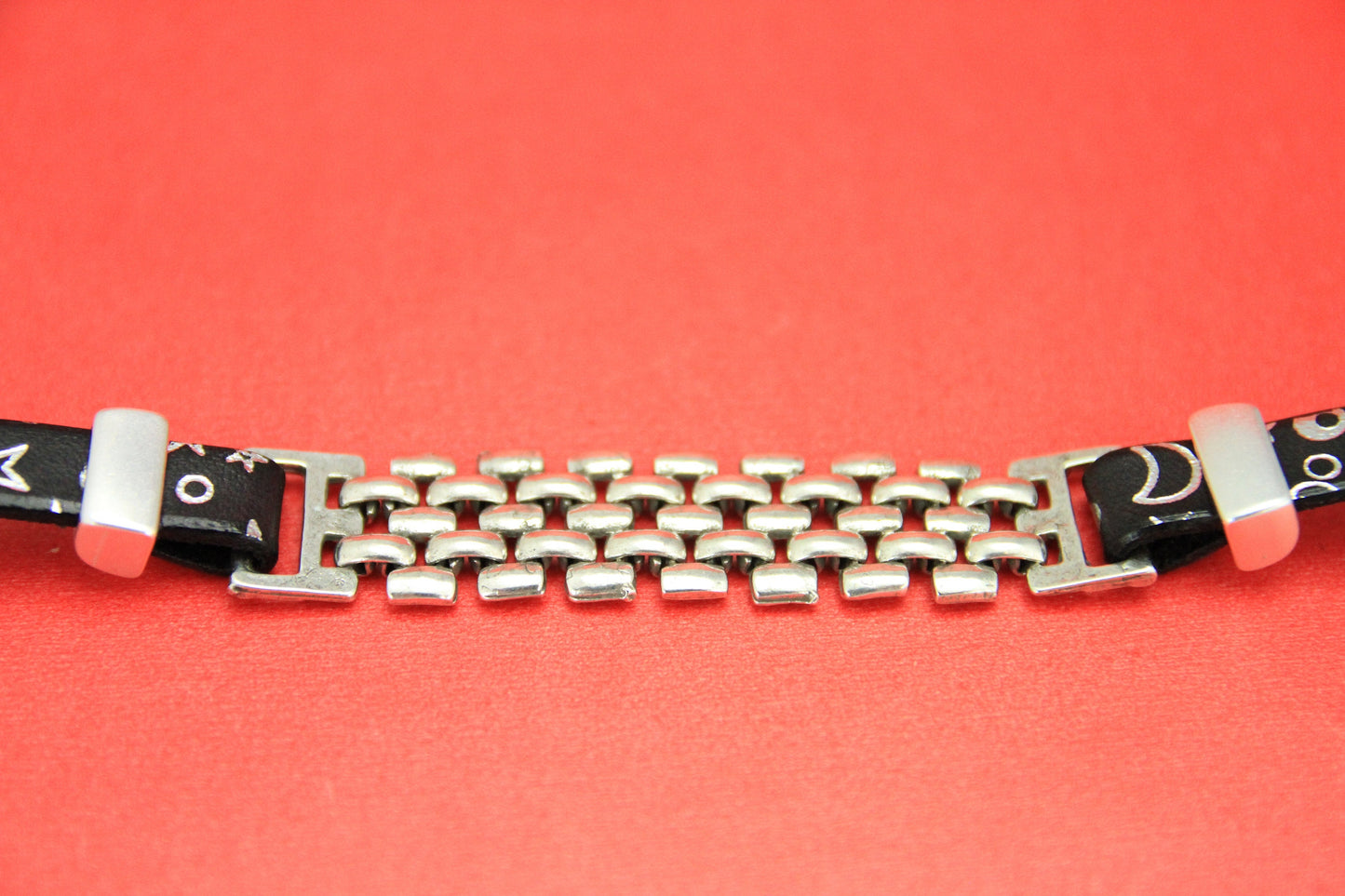 C0014>>MADE in EUROPE zamak chain connector,  flat 10mm leather cord connector Qty 1