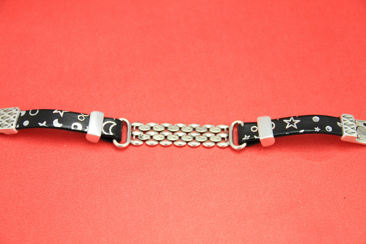 C0015>>MADE in EUROPE zamak chain connector, flat 10mm leather cord connector Qty 1