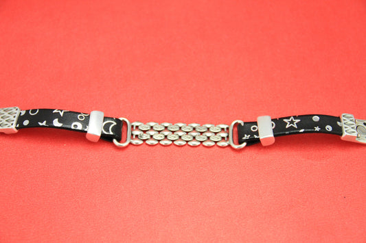 C0015>>MADE in EUROPE zamak chain connector, flat 10mm leather cord connector Qty 1