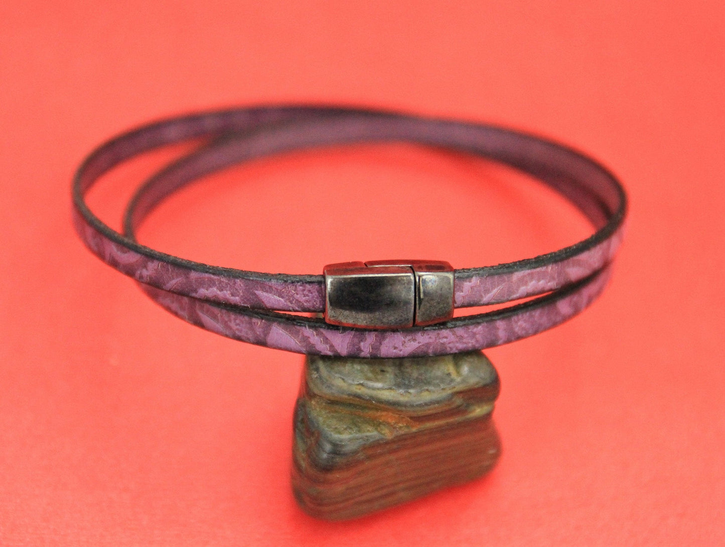 FC0312>>MADE in EUROPE zamak flat 5mm cord clasp, 5mm flat cord gunmetal clasp Qty1