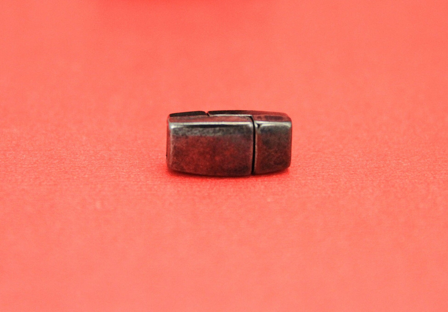 FC0312>>MADE in EUROPE zamak flat 5mm cord clasp, 5mm flat cord gunmetal clasp Qty1