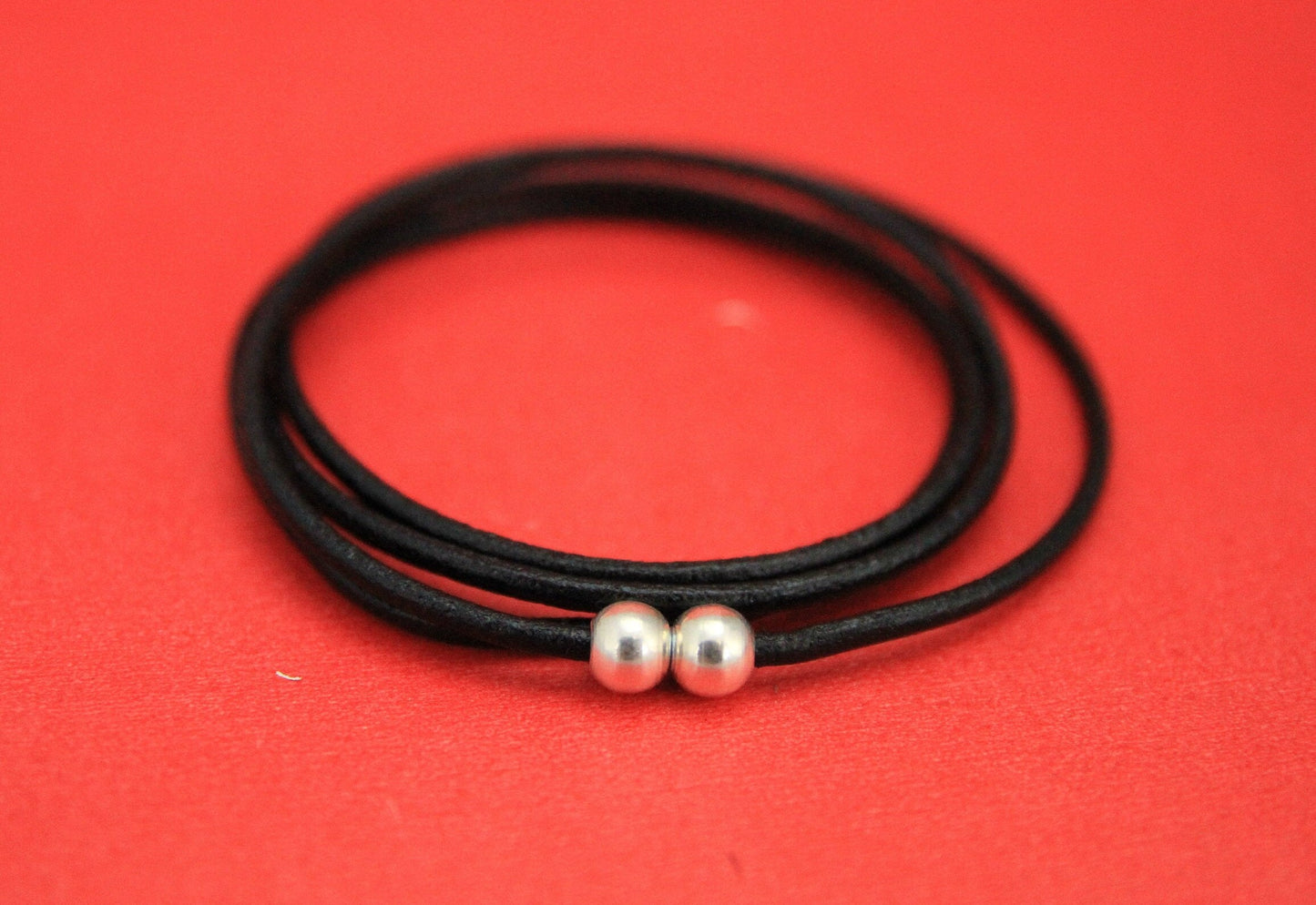 RC0145>>MADE IN EUROPE brass 2 clasps, 2mm cord clasp, brass two balls clasps Qty2