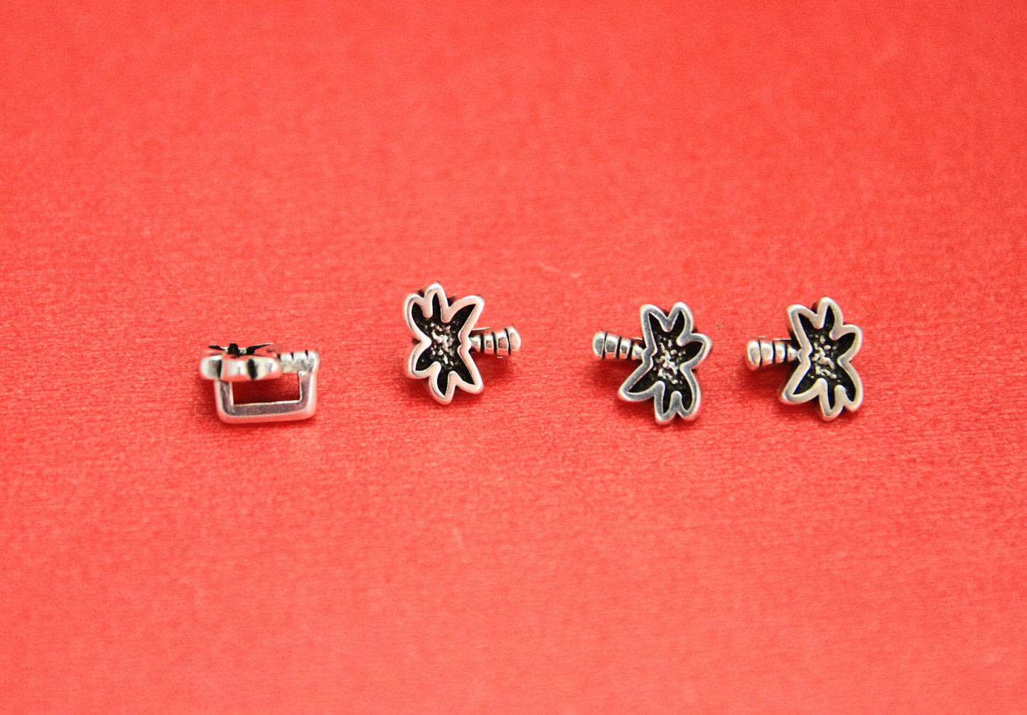 FS0358>> MADE in EUROPE 4 zamak palm sliders for 5mm flat cord, zamak palm tree sliders qty4