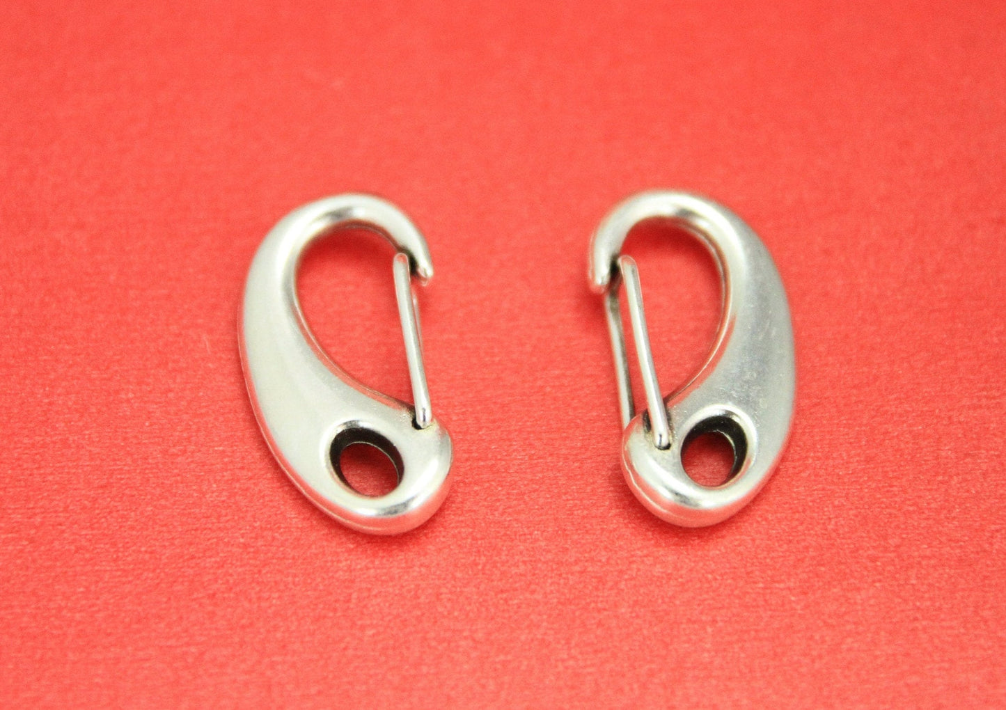 RC0139>>MADE in EUROPE 2 zamak hook clasps, carabiner hook clasp, keychain hook clasp, 32mm carabiner hook clasp Qty2