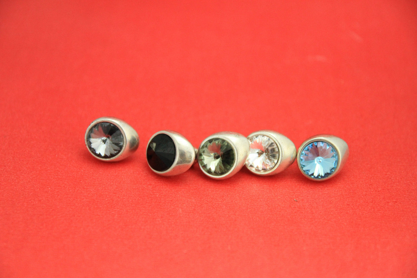 RC0151>>MADE in EUROPE zamak Swarovski button clasps, 4mm hole button clasp, (7401) Qty1