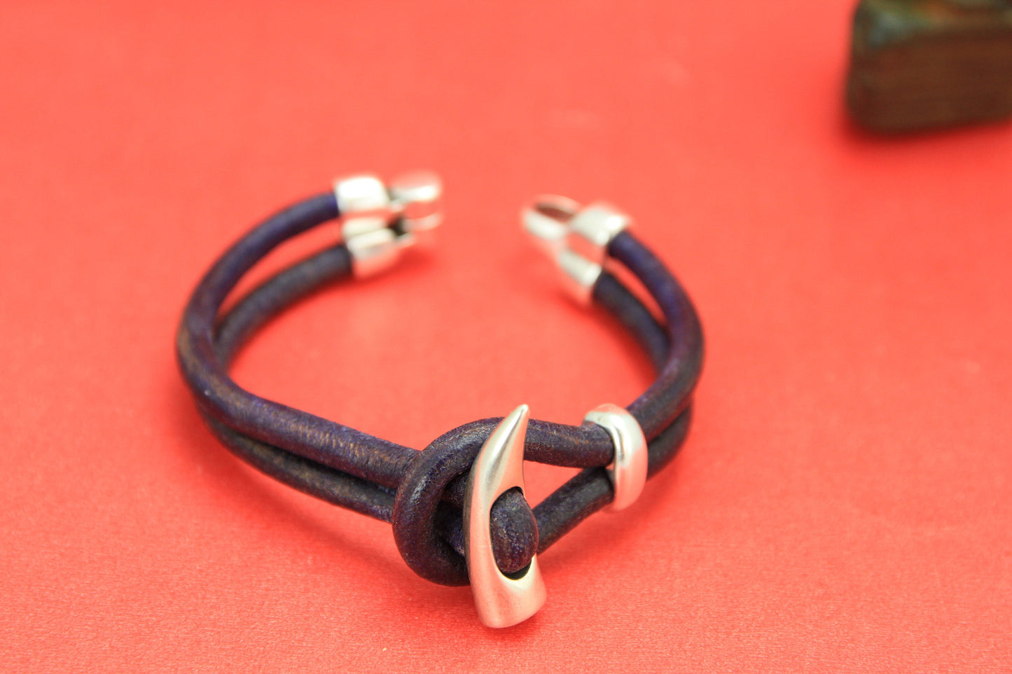 RC0055>>MADE in EUROPE zamak horn hook decorative clasp with separator,(78940/05) Qty1 set