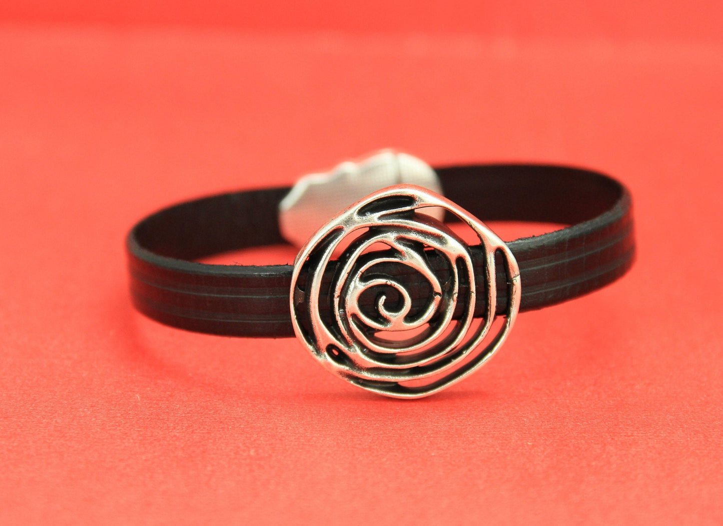FS0362>>MADE IN EUROPE zamak flower slider 10mm flat cord, 10mm flat cord flower bead, (PA0012) Qty1