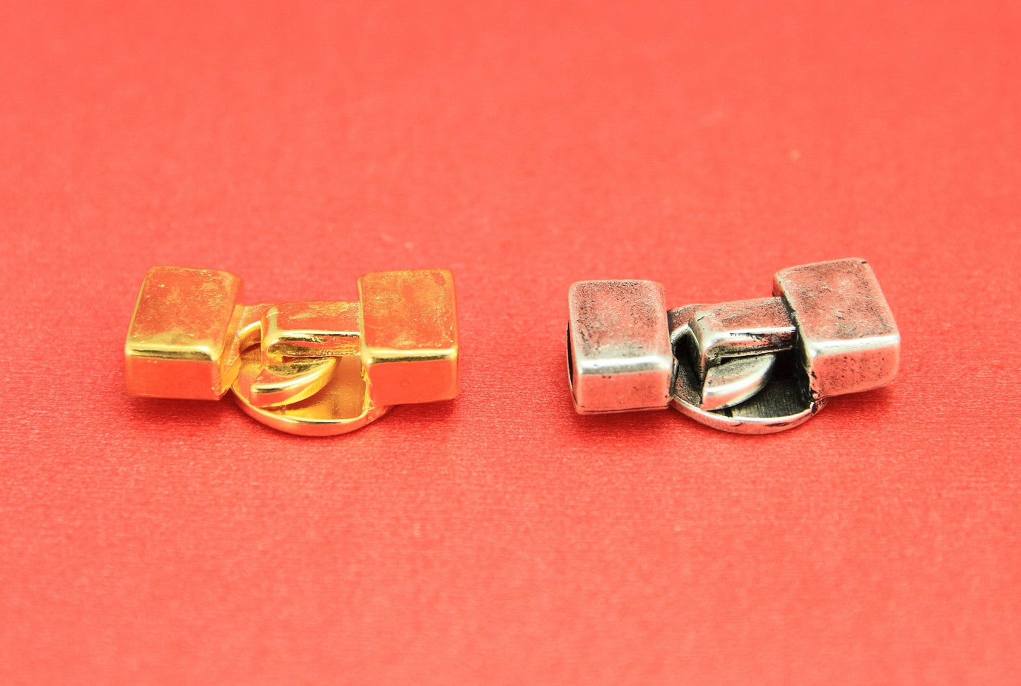 FC0314>>MADE in EUROPE zamak hook clasp, 10mm flat cord clasp (CL0002) Qty1