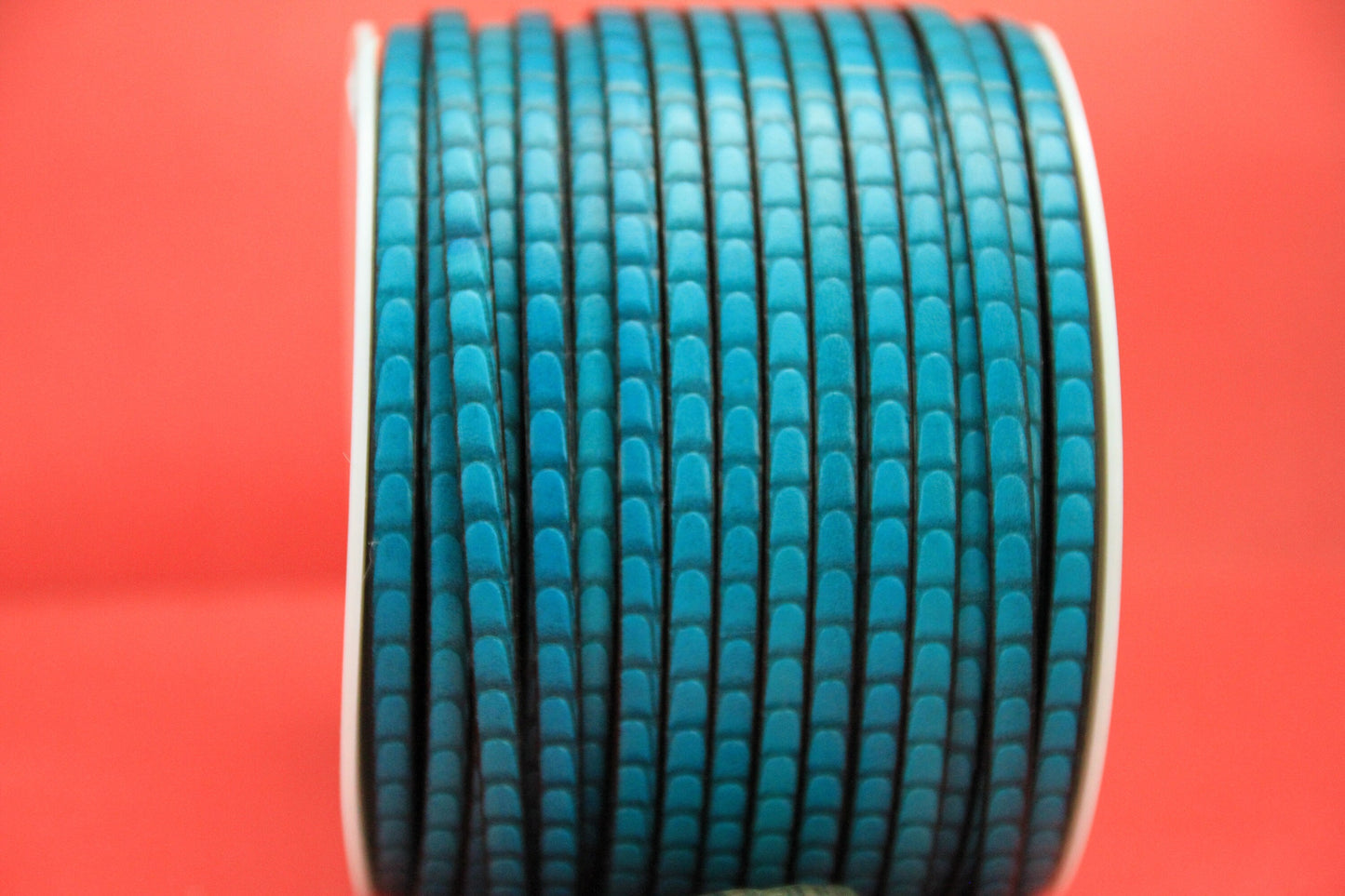 MADE in EUROPE 24'' flat 5mm engraved leather cord, 5mm flat leather cord, 5mm embossed leather cord (511/05/08)