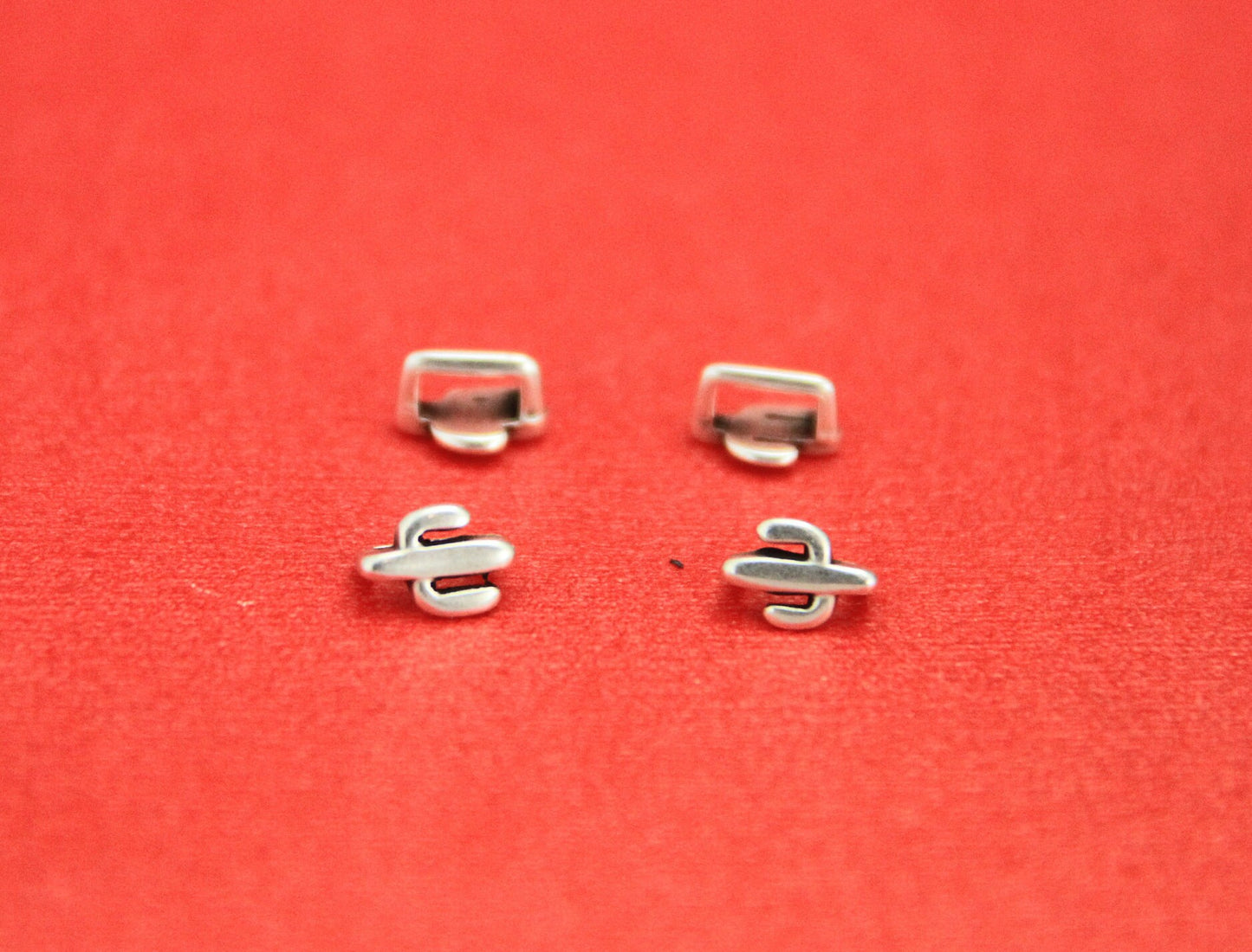 FS0368>>MADE IN EUROPE 4 zamak cactus sliders 5mm flat cord, 5mm flat cord cactus sliders Qty4