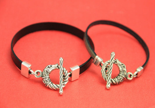 FC0317>>MADE in EUROPE zamak sea horse toggle clasp, 10mm or 5mm flat cord sea horse toggle clasp,(X2779S) Qty1