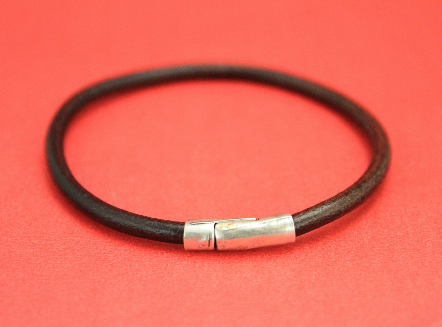 RC0158>>MADE IN EUROPE 3.5mm cord magnetic clasp, 3.5mm round leather cord clasp, round cord zamak clasp (CL0011) Qty1