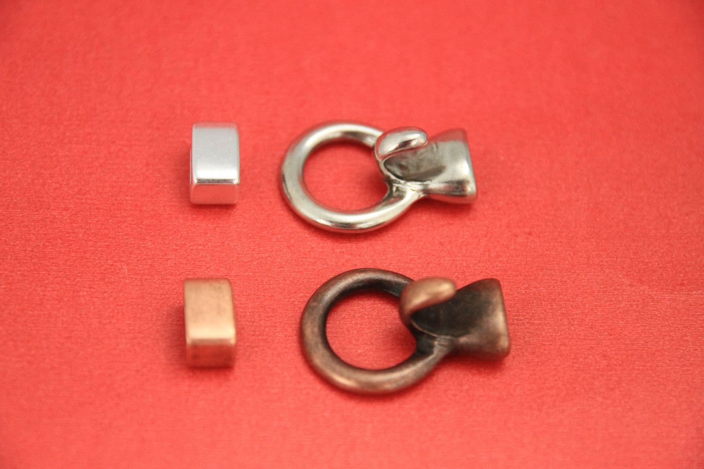 RC0118>>MADE IN EUROPE zamak hook clasp, silver hook clasp for 5mm round cord, hook and loop clasp, (6572/5)Qty1