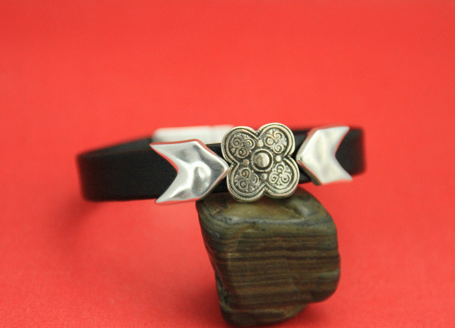 FS0391>>MADE in EUROPE 2 zamak flower sliders for 10mm flat cord, 10mm flat cord slider, zamak flower slider for 10mm flat cord (Qty2)