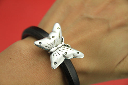 LS0006>>MADE in EUROPE  zamak butterfly slider, licorice large slider, licorice cord large butterfly slider