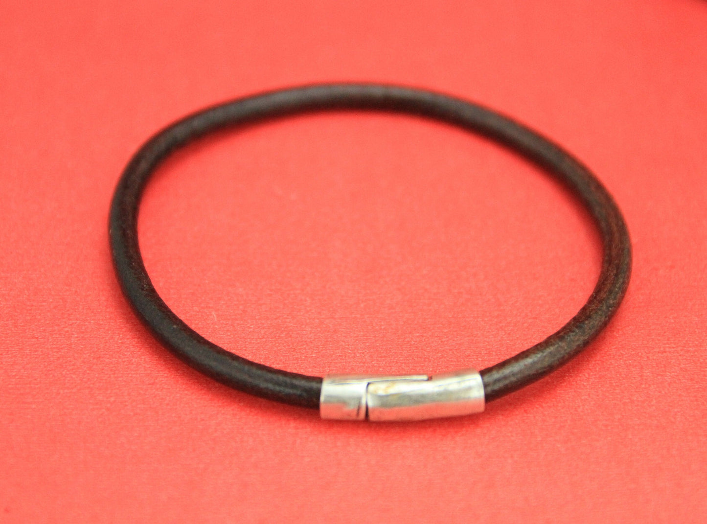 RC0158>>MADE IN EUROPE 3.5mm cord magnetic clasp, 3.5mm round leather cord clasp, round cord zamak clasp (CL0011) Qty1
