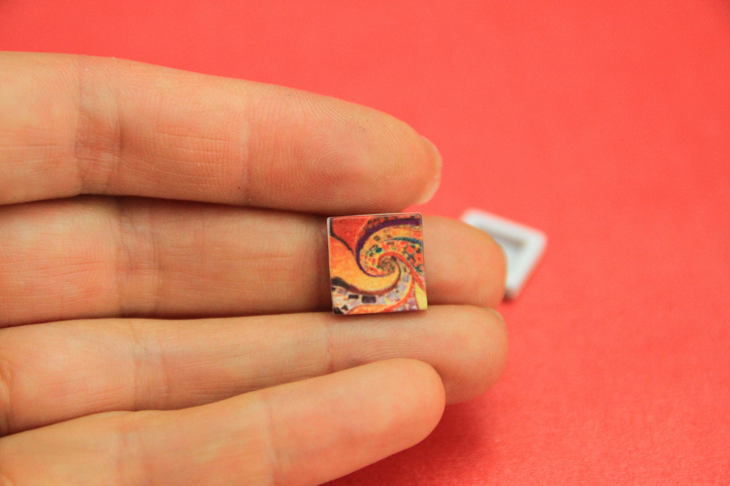 FS0401>> MADE IN EUROPE 2 acrylic square sliders, slider for flat cord, 10mm flat cord slider, Qty2