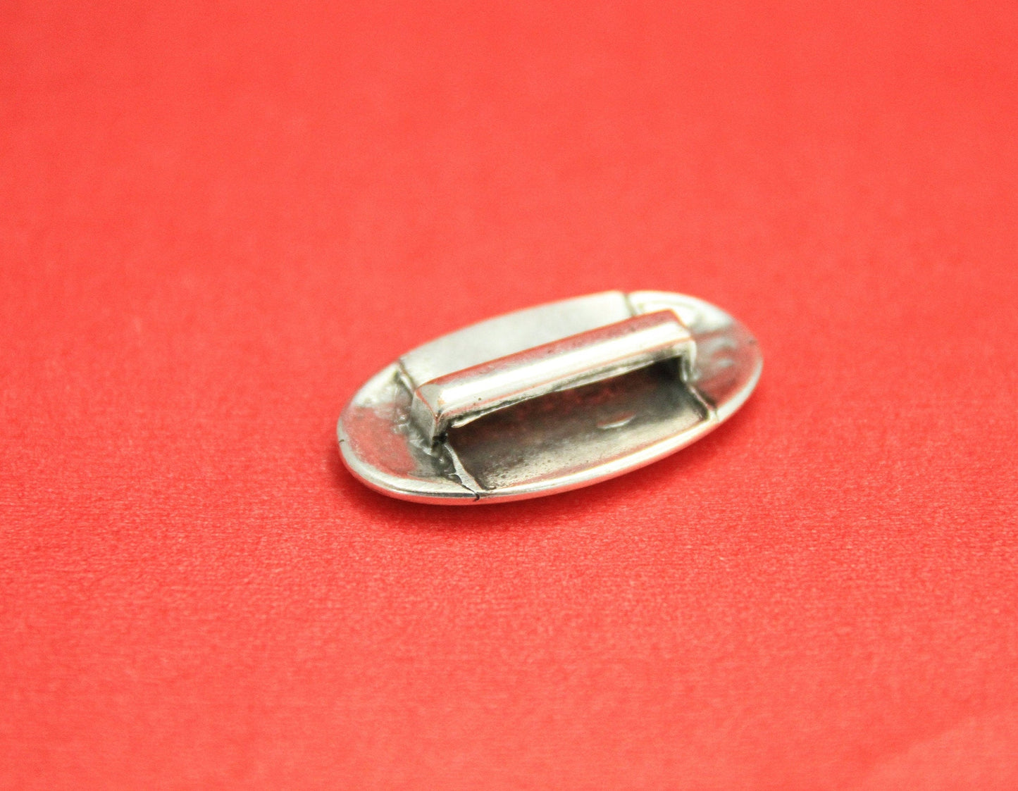 FS0395>>MADE IN EUROPE zamak oval slider, slider for 20mm flat cord, 20mm cord engraved slider, flat cord zamak slider,(Qty1)