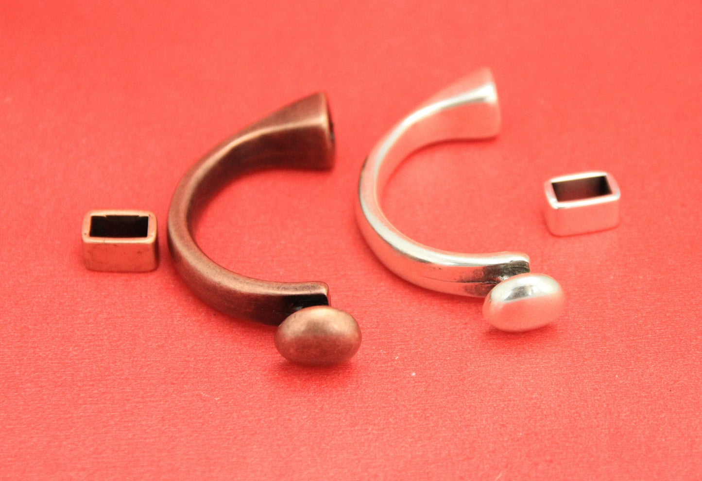 B0024>> MADE in EUROPE zamak button half bracelet+ slider, zamak half cuff, metal half bracelet (6722/5) Qty1