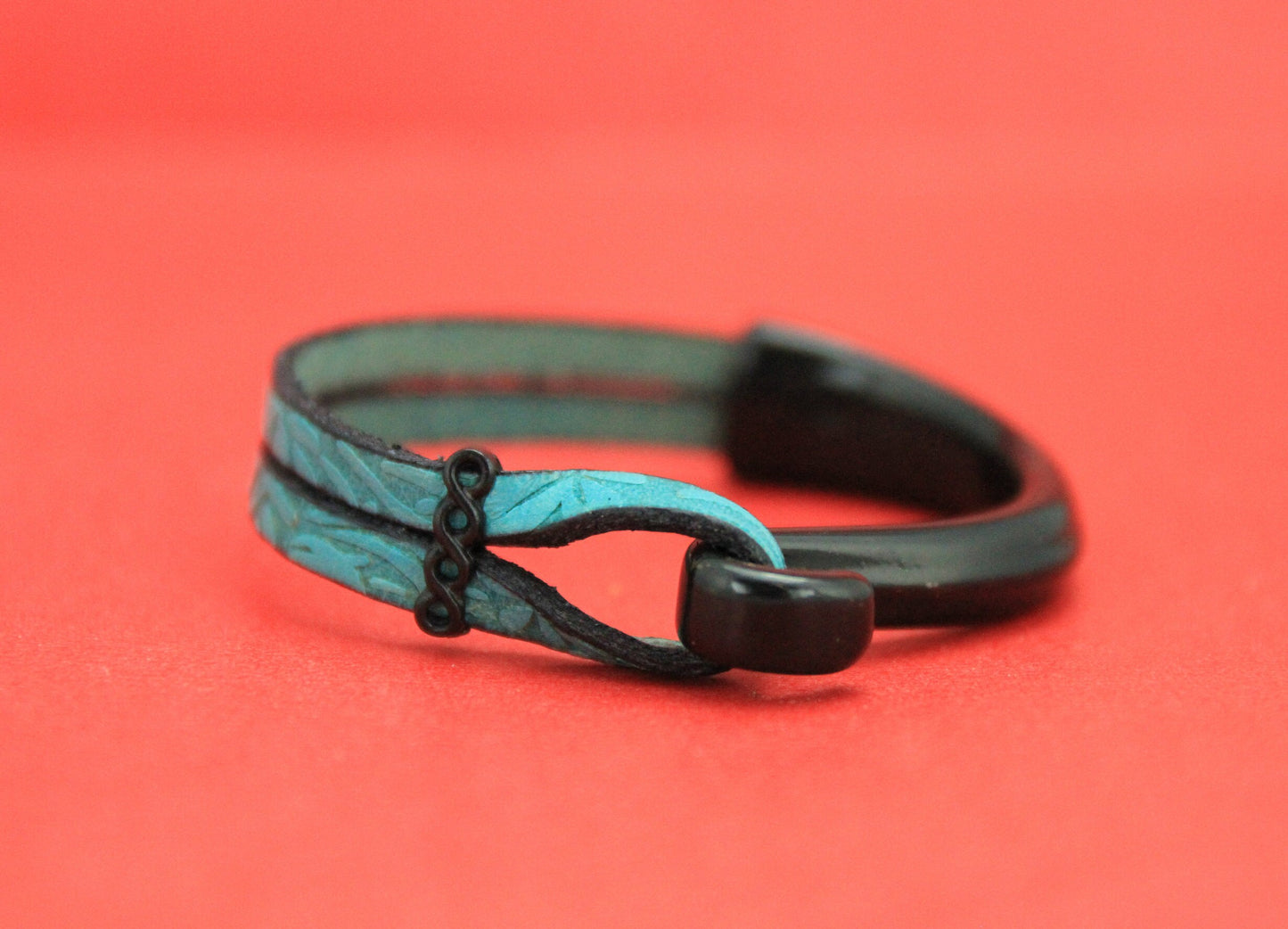 B0077>>MADE in EUROPE zamak half bracelet, flat cord half bracelet finding with slider, half bracelet, qty 1set