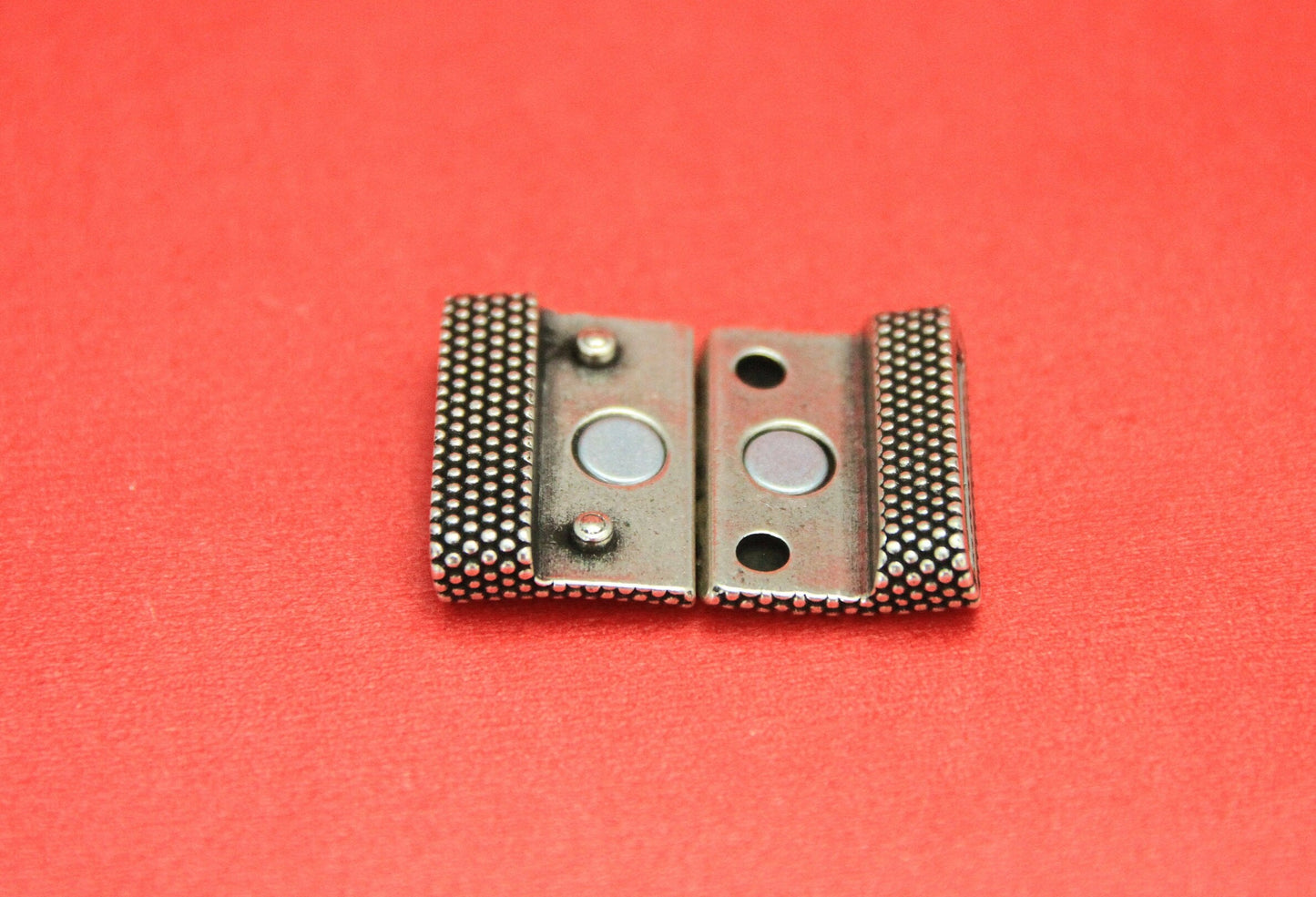 FC0323>> MADE in EUROPE zamak clasp, 20mm flat cord clasp, 20mm flat clasp, silver clasp Qty1