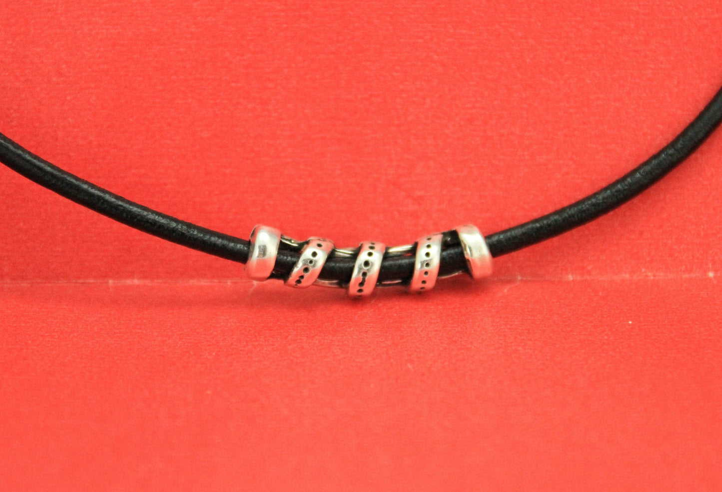RS0044>>MADE IN EUROPE 2 zamak sliders, spiral tube for necklace, round cord spiral slider, 3mm leather  slider, Qty2