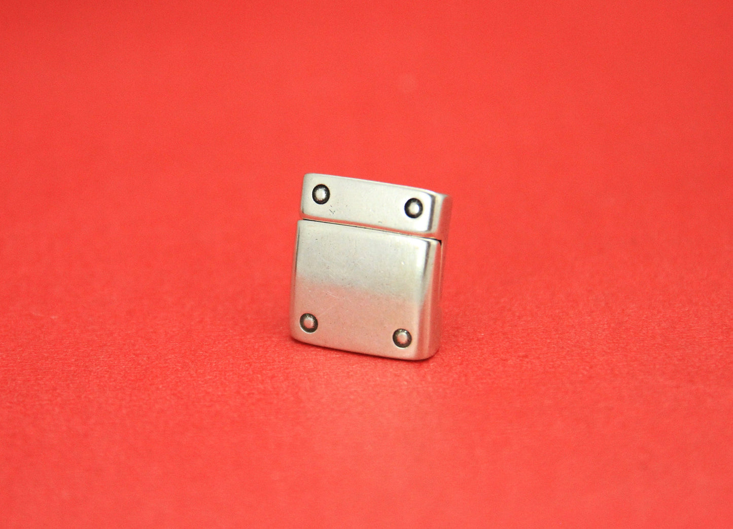 FC0326>>MADE in EUROPE zamak 15mm flat cord clasp, 15mm flat clasp, 15mm zamak clasp, Qty1