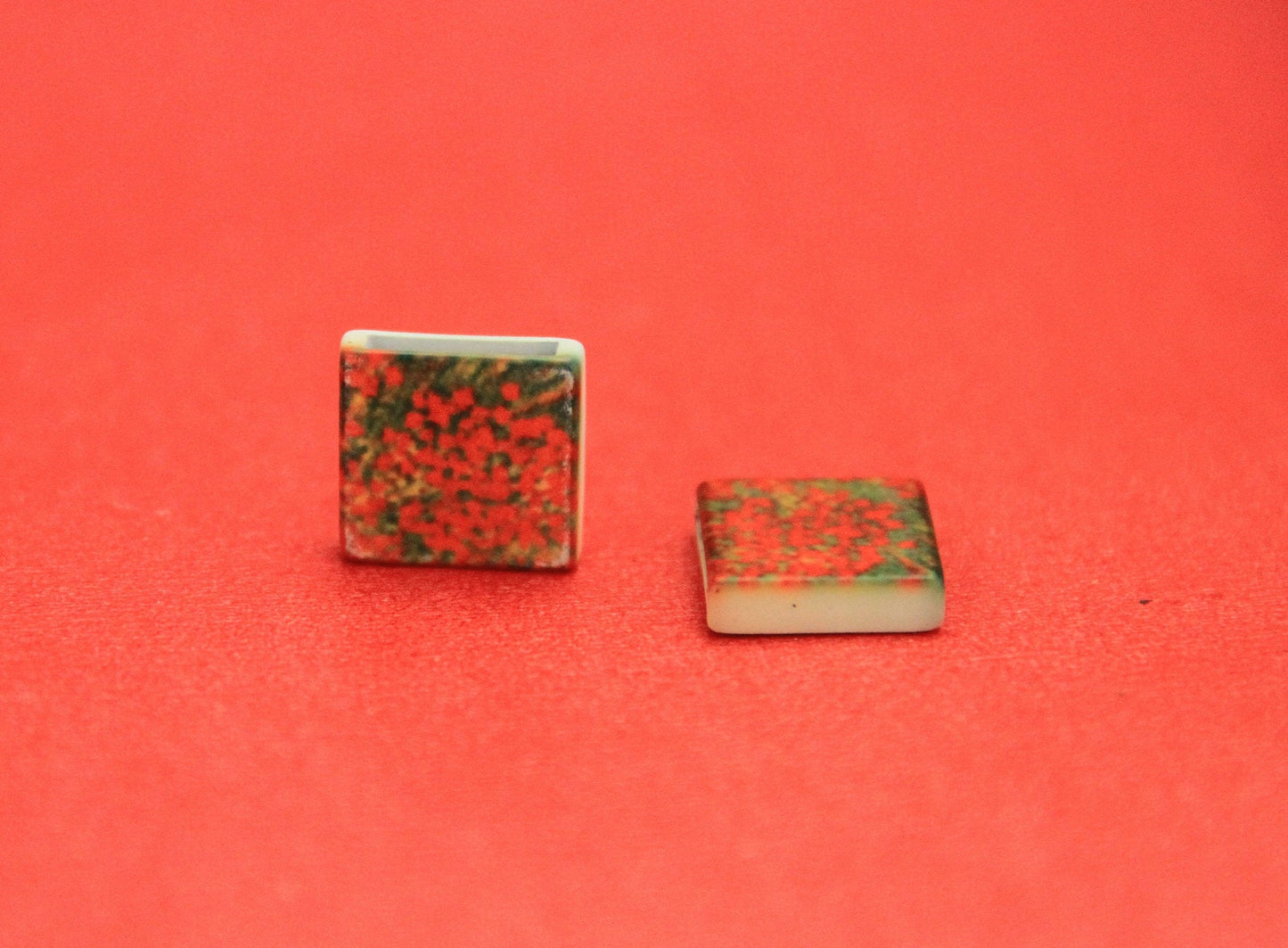 FS0400>> MADE IN EUROPE 2 acrylic square sliders, slider for flat cord, 10mm flat cord slider, Qty2