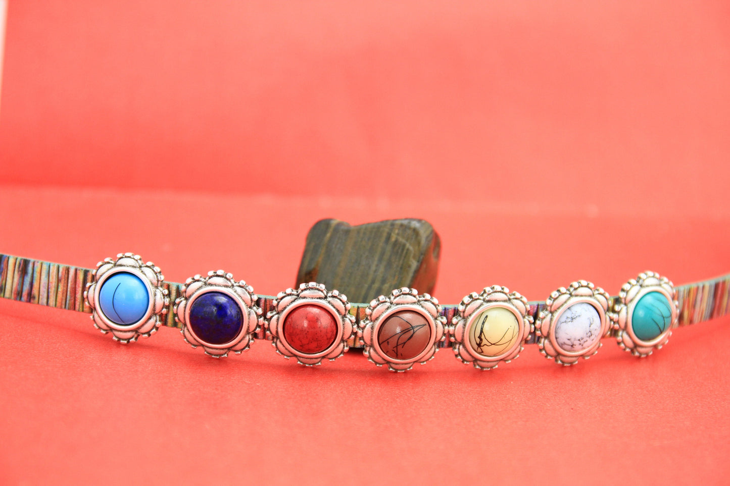 FS0414>>MADE IN EUROPE zamak flower slider for 10mm flat cord, 10mm flat cord slider, with cabochon,Qty1
