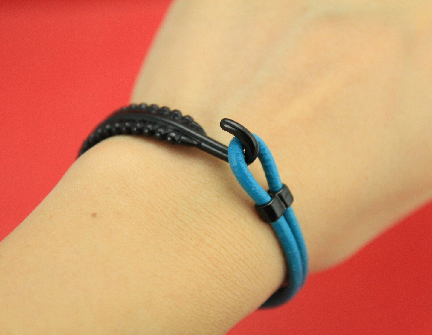 B0083>>MADE IN EUROPE zamak half bracelet with separator, half cuff, black half bracelet, Qty 1set
