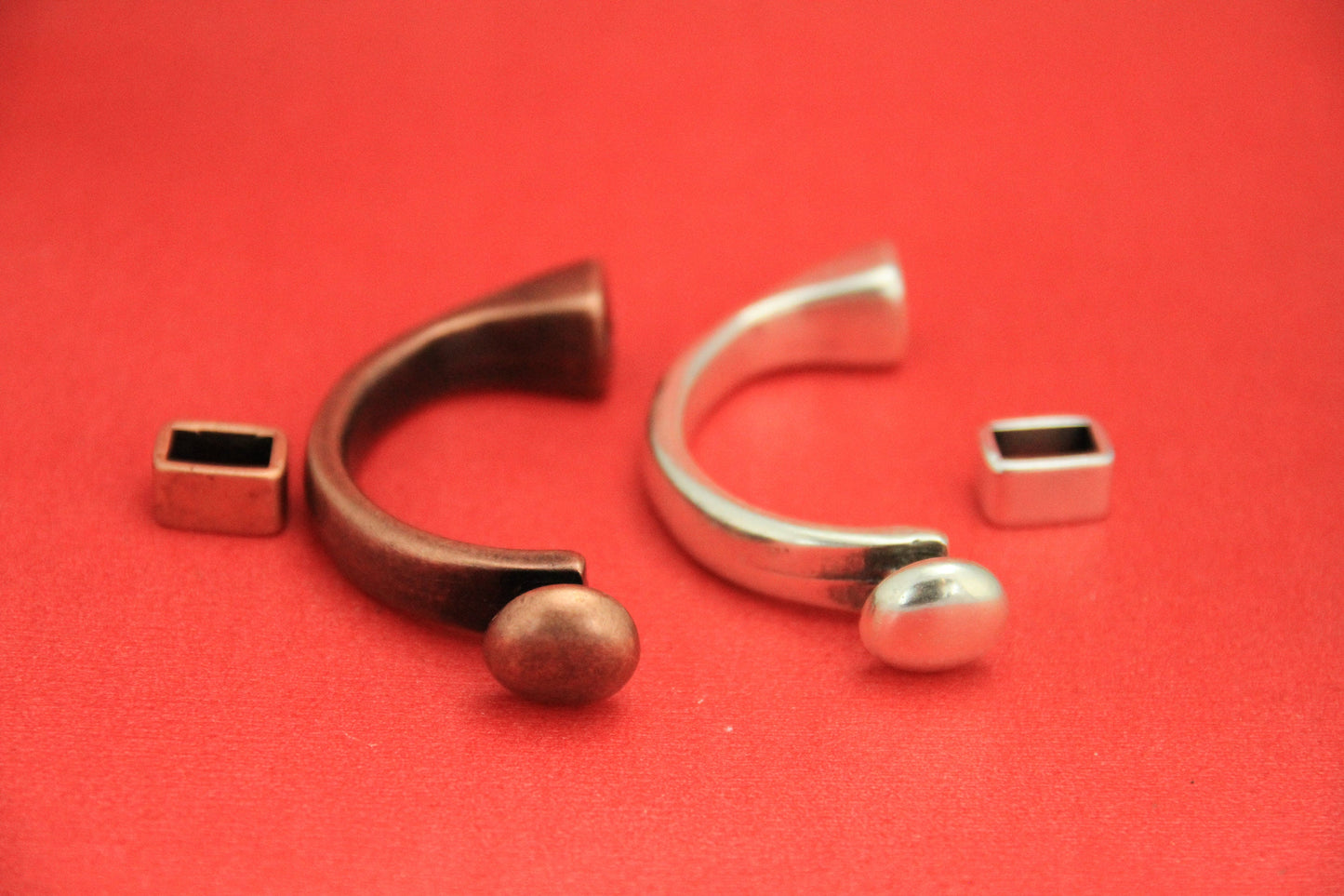 B0024>> MADE in EUROPE zamak button half bracelet+ slider, zamak half cuff, metal half bracelet (6722/5) Qty1