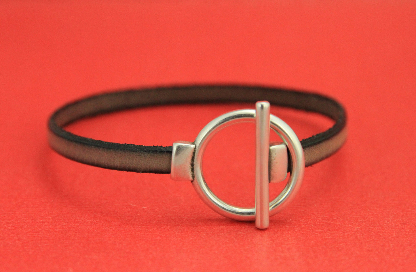 FC0338>>MADE in EUROPE zamak flat toggle clasp, 5mm flat toggle clasp, zamak silver clasp, 5mm flat cord clasp, (PF11616)Qty1