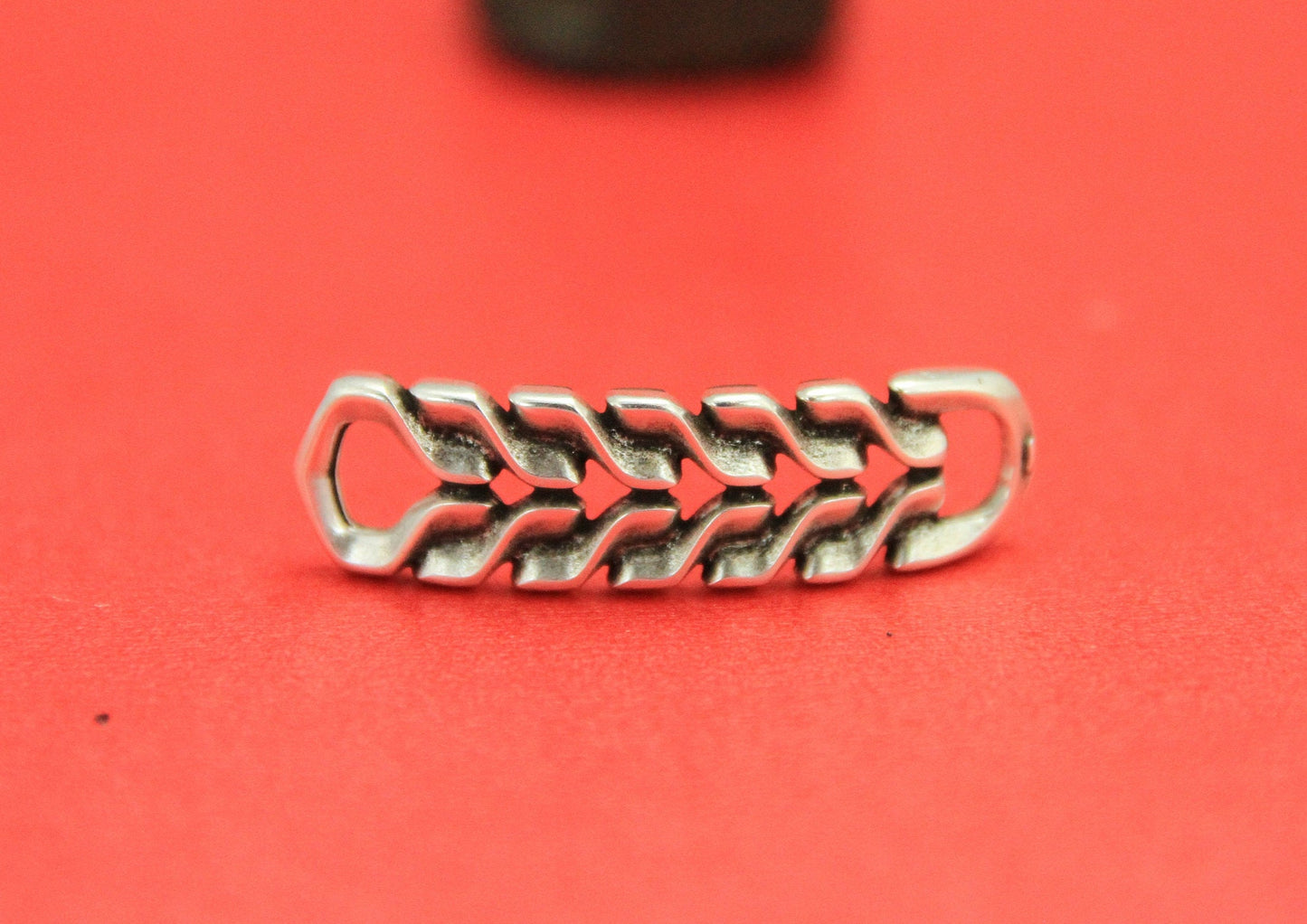 C0139>>MADE in EUROPE zamak connector, 5mm cord connector, flat 5mm leather cord connector, Qty 1