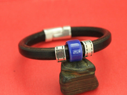 LS0055>> MADE IN EUROPE 2 zamak ring sliders, licorice stitched ring slider, 10x6mm  sliders, Qty2