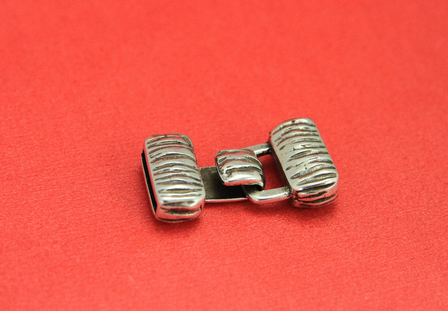FC0346>>MADE in EUROPE zamak 15mm flat cord clasp, 15mm flat leather clasp, 15mm flat hook clasp, Qty1