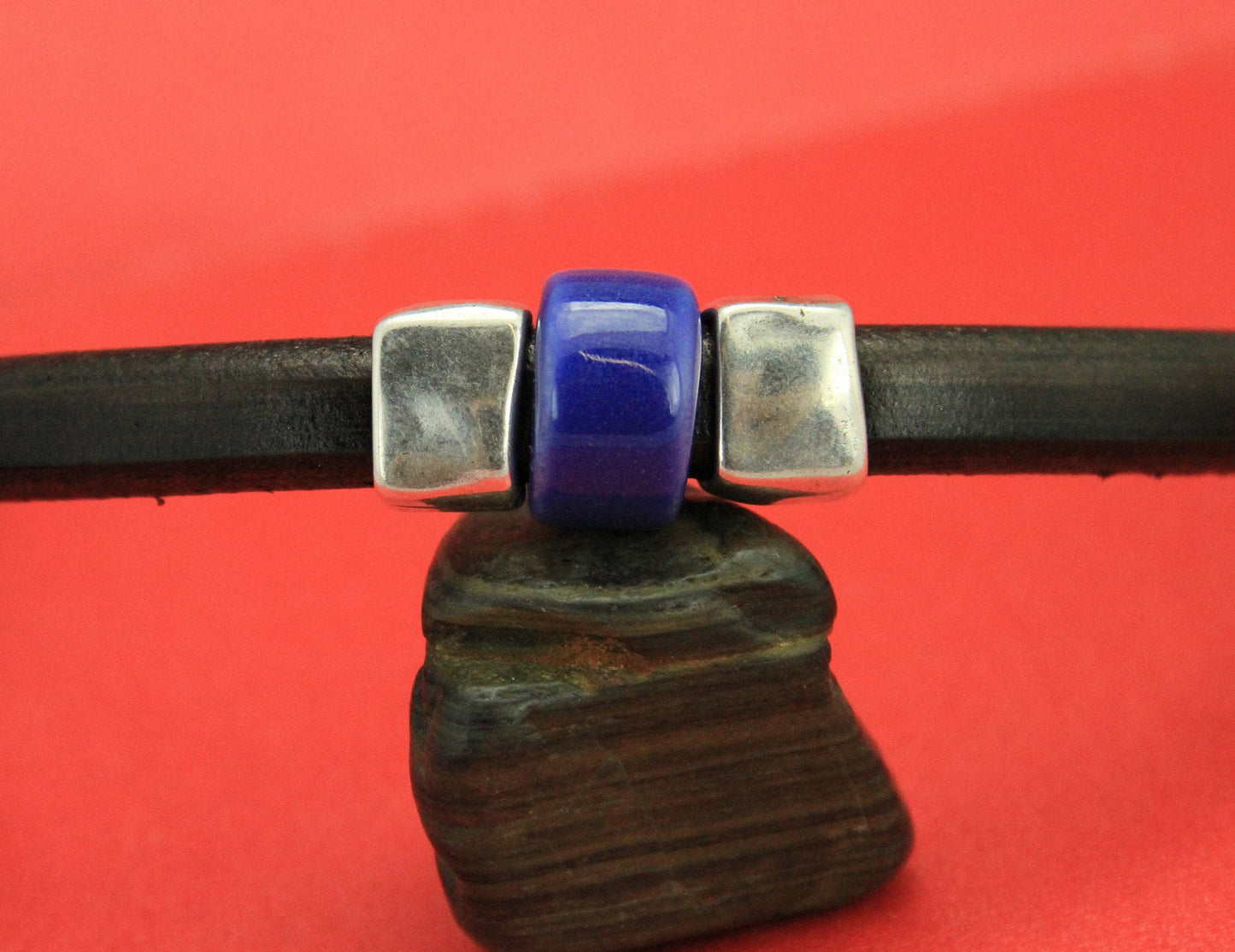 LS0059>> MADE IN EUROPE 4 zamak sliders, licorice cord slider, 10x6mm  sliders, Qty4