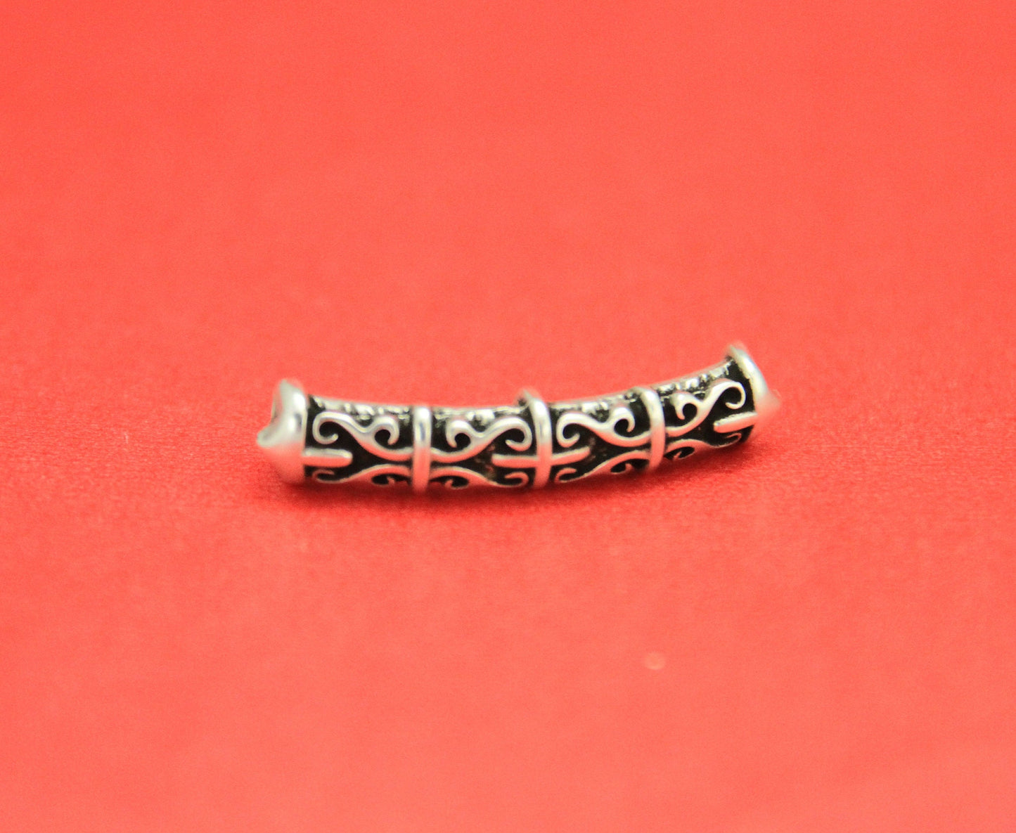 RS0041>>MADE IN EUROPE zamak engraved slider, zamak 4mm engraved tube, 4mm leather cord tube slider, Qty1