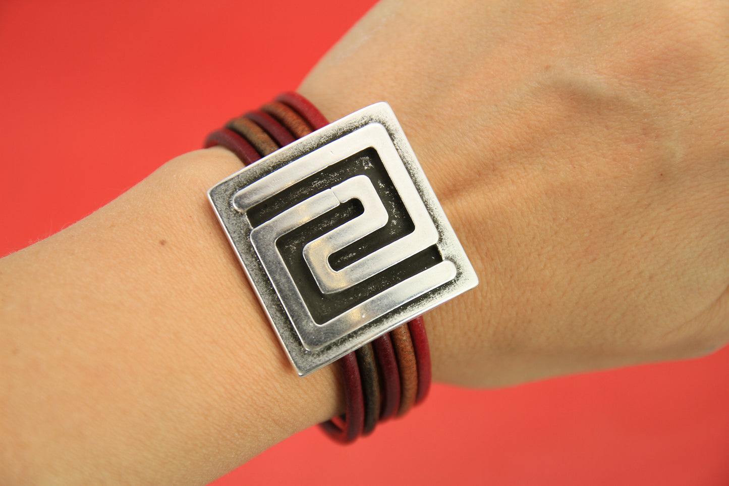 FS0410>>MADE IN EUROPE zamak large slider, greek key slider, Qty1