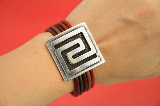 FS0410>>MADE IN EUROPE zamak large slider, greek key slider, Qty1