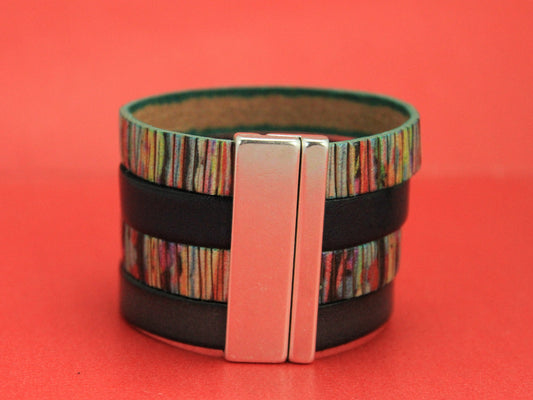 FC0334>>MADE in EUROPE zamak flat cord magnetic clasp, 40mm flat cord clasp, large magnetic clasp, qty1