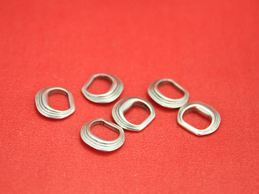 LS0043>>MADE IN EUROPE 5 zamak ring sliders, licorice ring slider, 10x6mm  sliders, silver ring sliders, Qty5