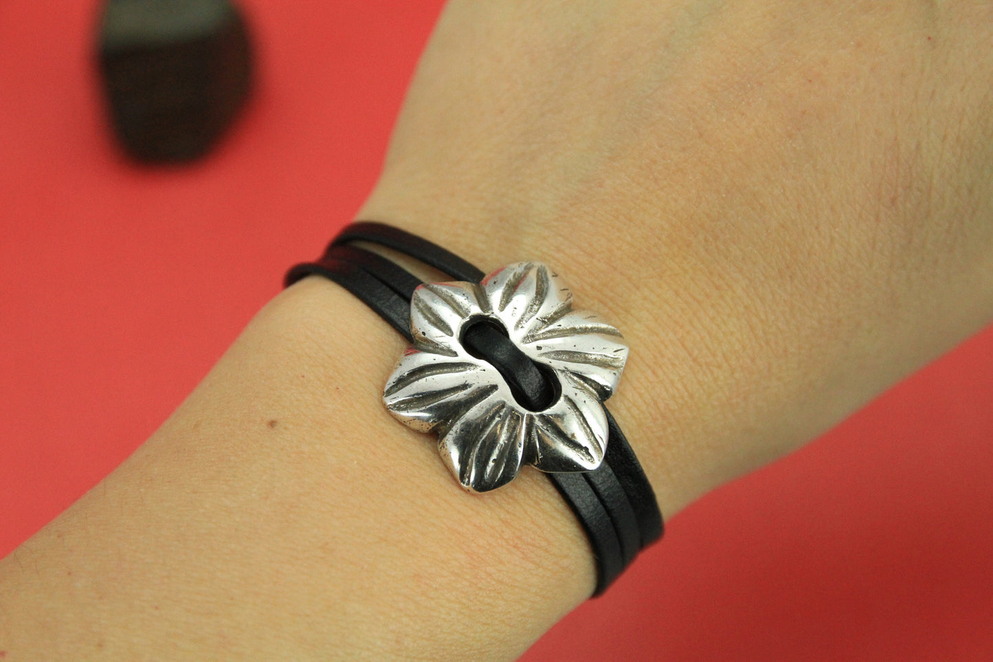 RS0053>>MADE in EUROPE 2 zamak flower sliders, flat flower sliders, Qty2