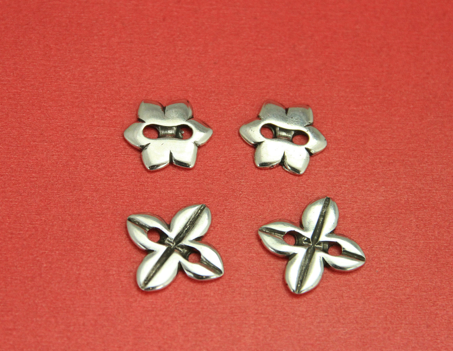RS0054>>MADE in EUROPE 4 zamak flower sliders by choice, flat flower sliders, Qty4
