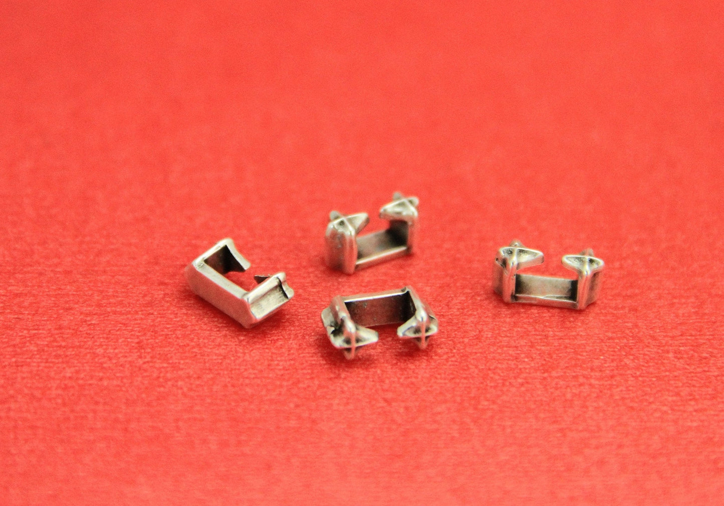 FS0443>>MADE in EUROPE 4 zamak sliders for 5mm cord, 5mm flat cord sliders, qty4