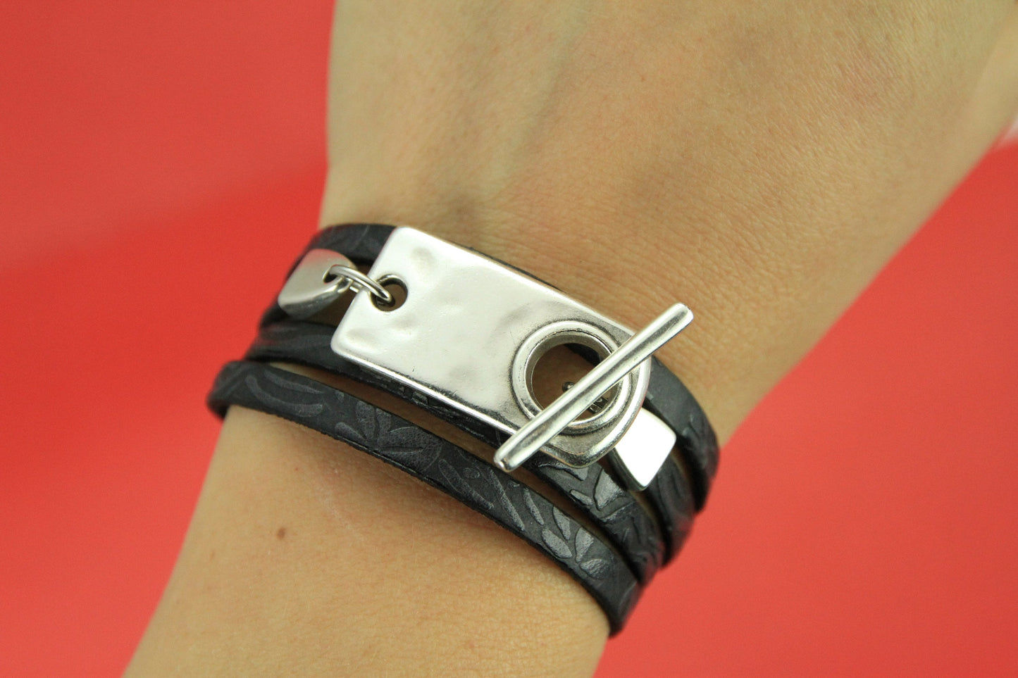 FC0344>>MADE in EUROPE zamak flat toggle clasp, 5mm or 10mm flat toggle clasp, zamak silver clasp, Qty1