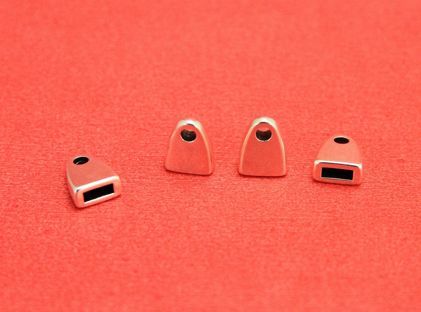 FC0362>>MADE in EUROPE leather cord ends, flat leather cord 2 end caps, leather cord end caps, Qty2