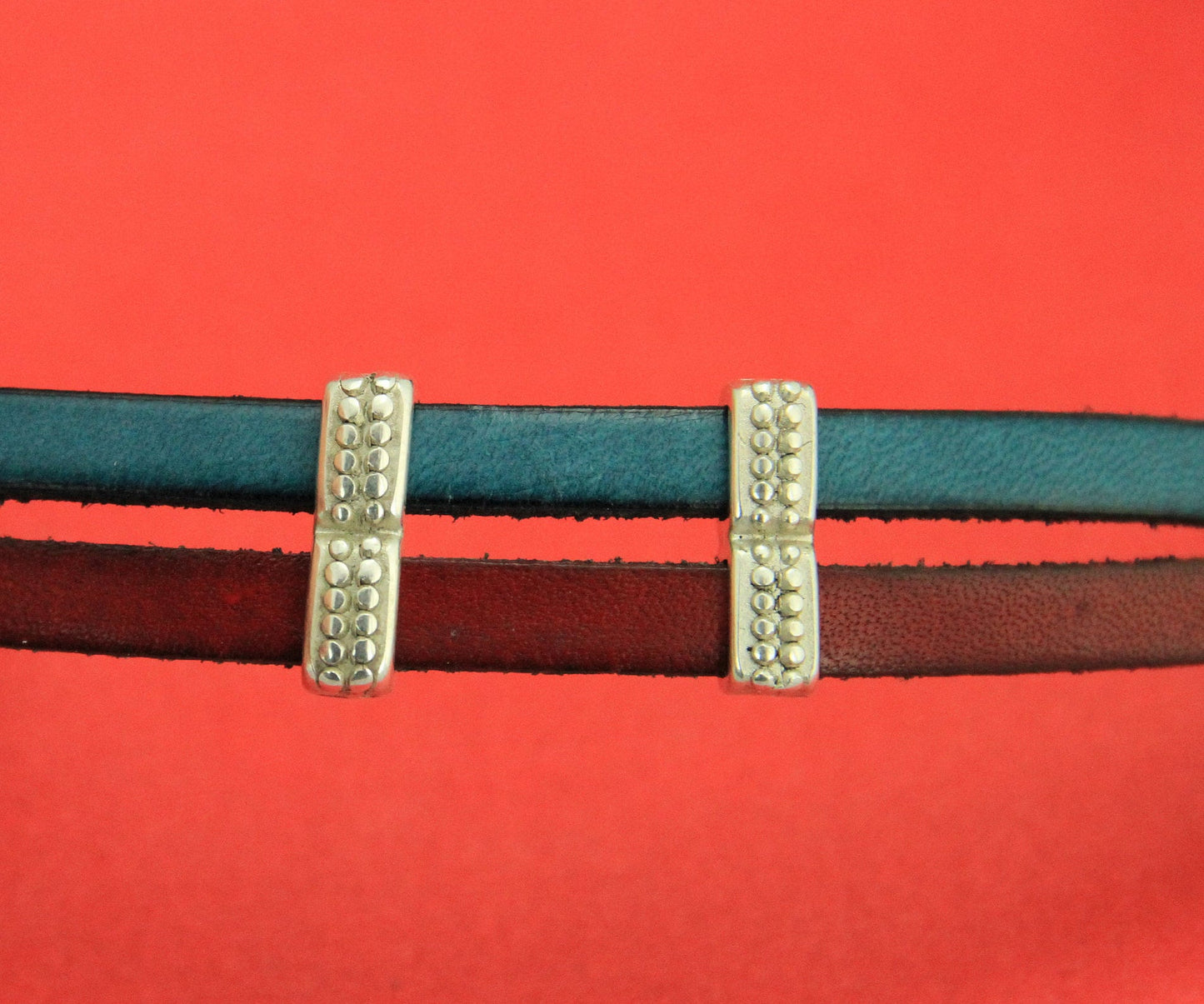 12/2 MADE in EUROPE 2 zamak strand separators, flat cord strand separators, 6mm flat cord strand separators, qty2